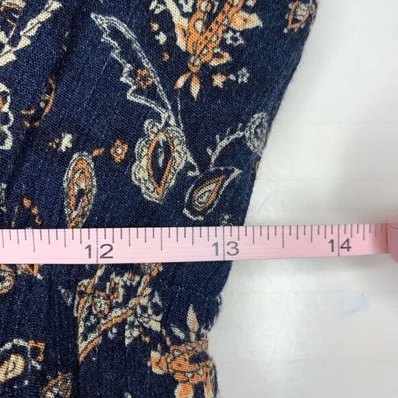 Market & Spruce Navy Blue Multicolor Boho Paisley Embroidered Dress - Picture 7 of 8